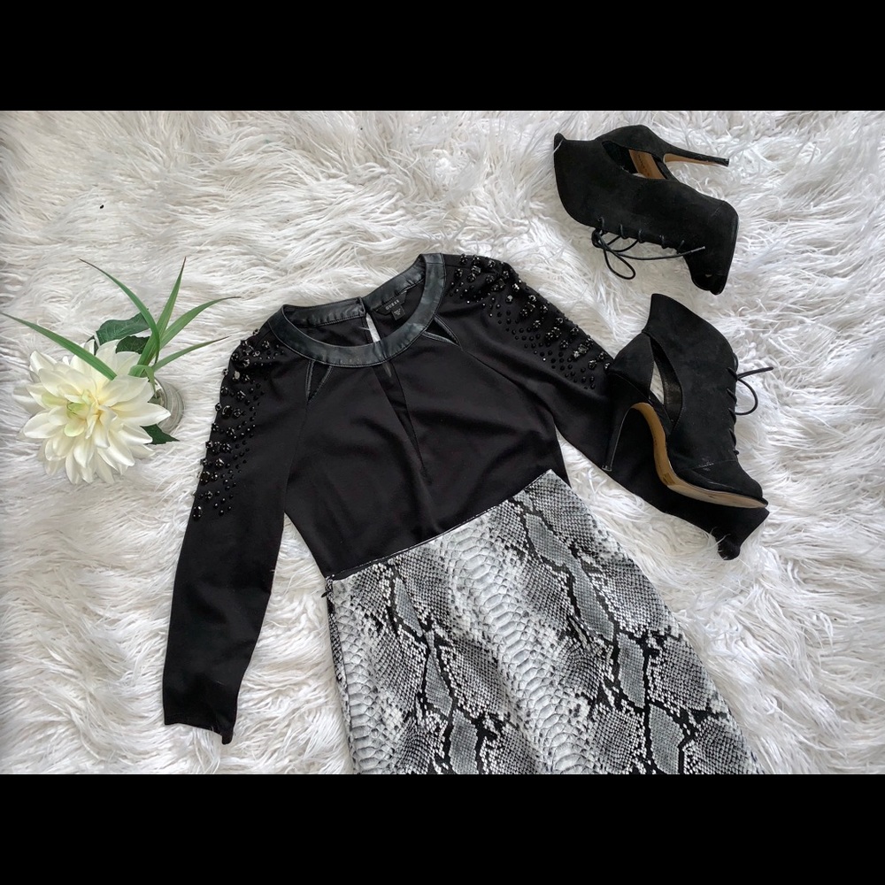 GUESS studded rhinestone bling night out party top